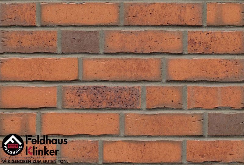 Клинкерная плитка ручной формовки Feldhaus Klinker NF 14 R765 terracotta finoto 240*71*14 мм