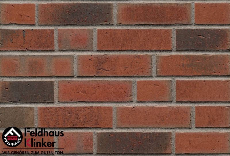 Клинкерная плитка ручной формовки Feldhaus Klinker NF 14 R752 vascu ardor carbo 240*71*14 мм