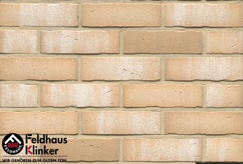 Клинкерная плитка ручной формовки Feldhaus Klinker NF 14 R730 vascu crema bora 240*71*14 мм