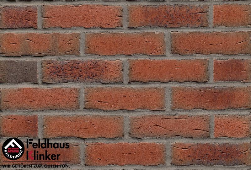 Клинкерная плитка ручной формовки Feldhaus Klinker WFD 14 R698 sintra terracotta bario, 215*65*14 мм