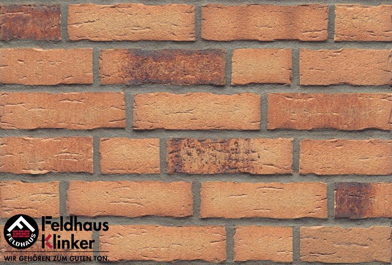 Клинкерная плитка ручной формовки Feldhaus Klinker WFD 14 R695 sintra sabiosa ocasa, 215*65*14 мм