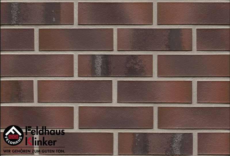 Клинкерная плитка ручной формовки Feldhaus Klinker NF 14 R561 carbona carmesi maritimo 240*71*14 мм