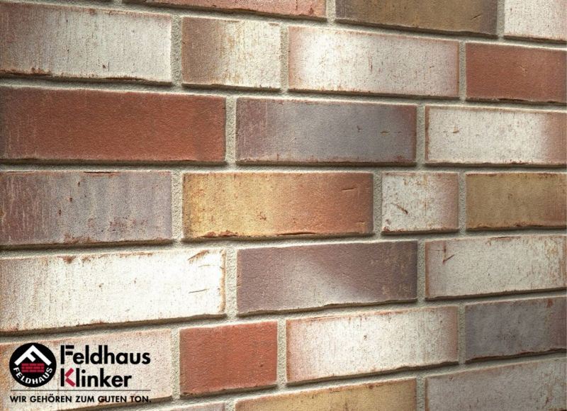 Клинкерная плитка ручной формовки Feldhaus Klinker NF 14 R921 vario ardor trecolora 240*71*14 мм