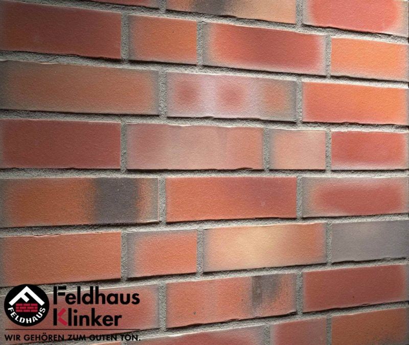 Клинкерная плитка ручной формовки Feldhaus Klinker NF 14 R991 bacco ardor matiz 240*71*14 мм