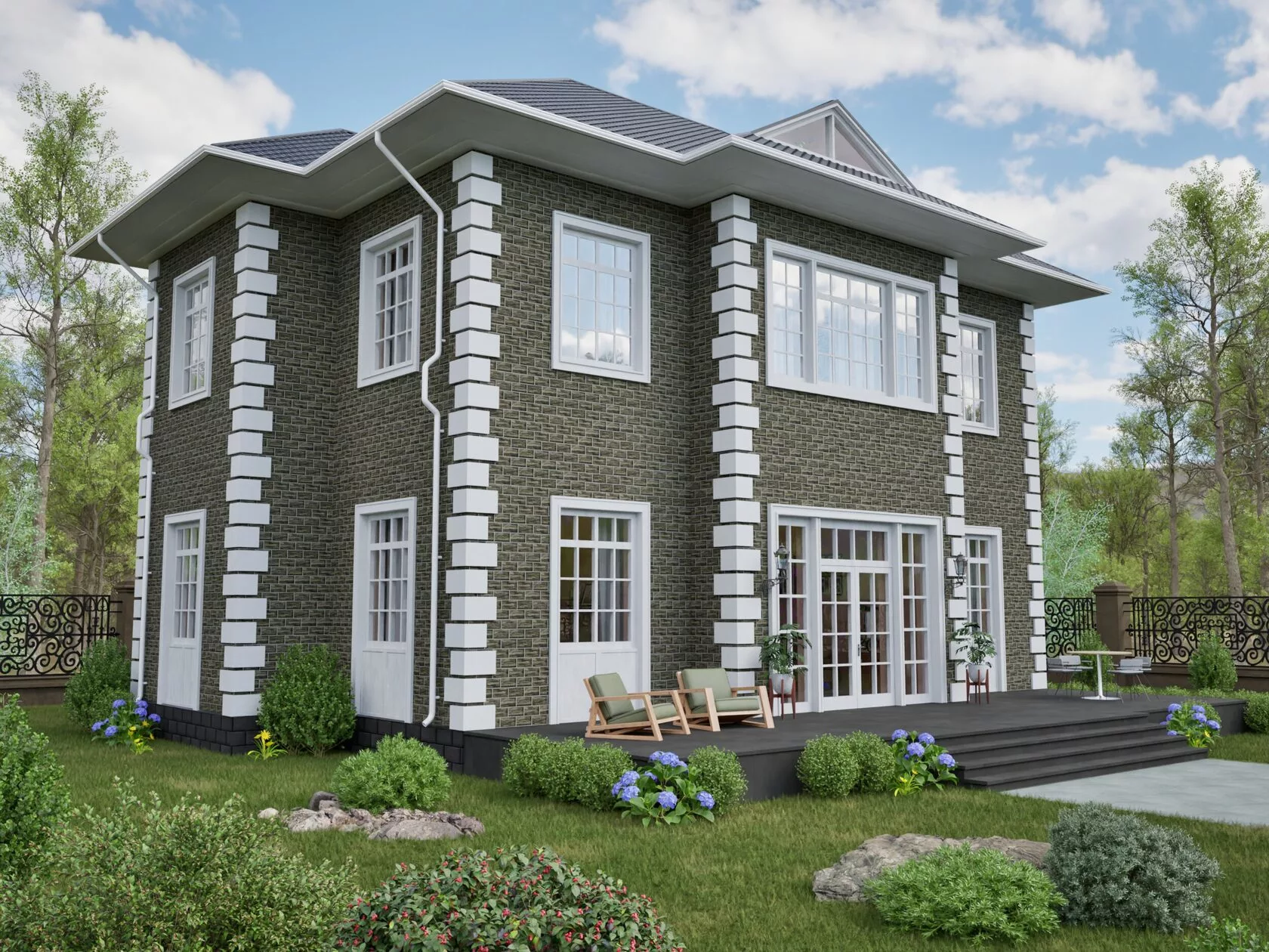 Клинкерная термопанель ППС Beryoza Ceramica Old Town Графит 0,533 м² — изображение 7