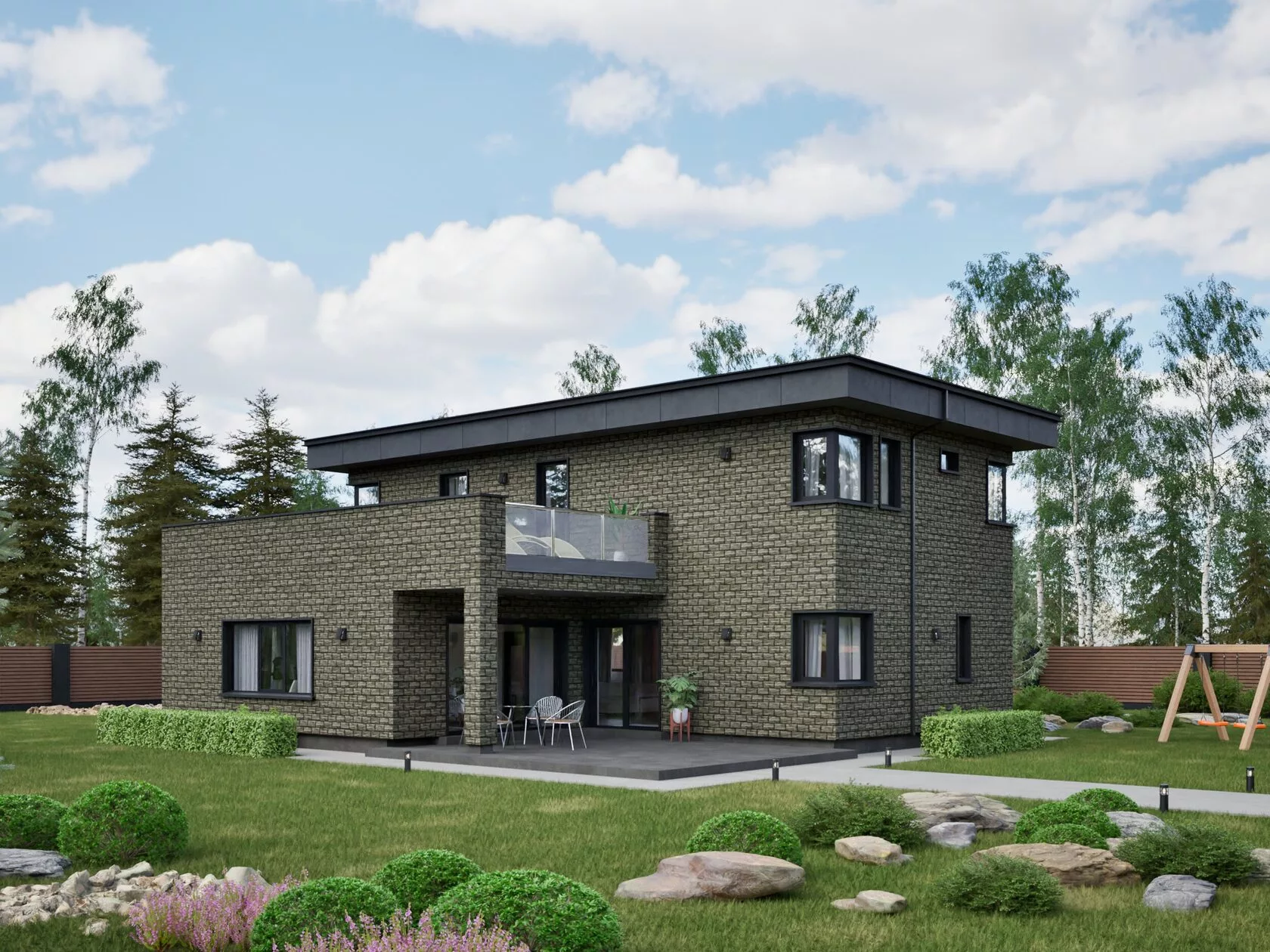 Клинкерная термопанель ППС Beryoza Ceramica Old Town Графит 0,533 м² — изображение 5