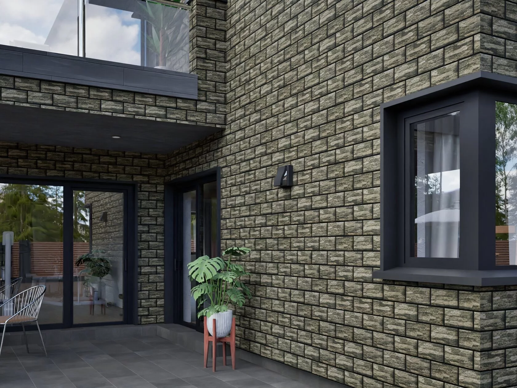 Клинкерная термопанель ППС Beryoza Ceramica Old Town Графит 0,533 м² — изображение 6