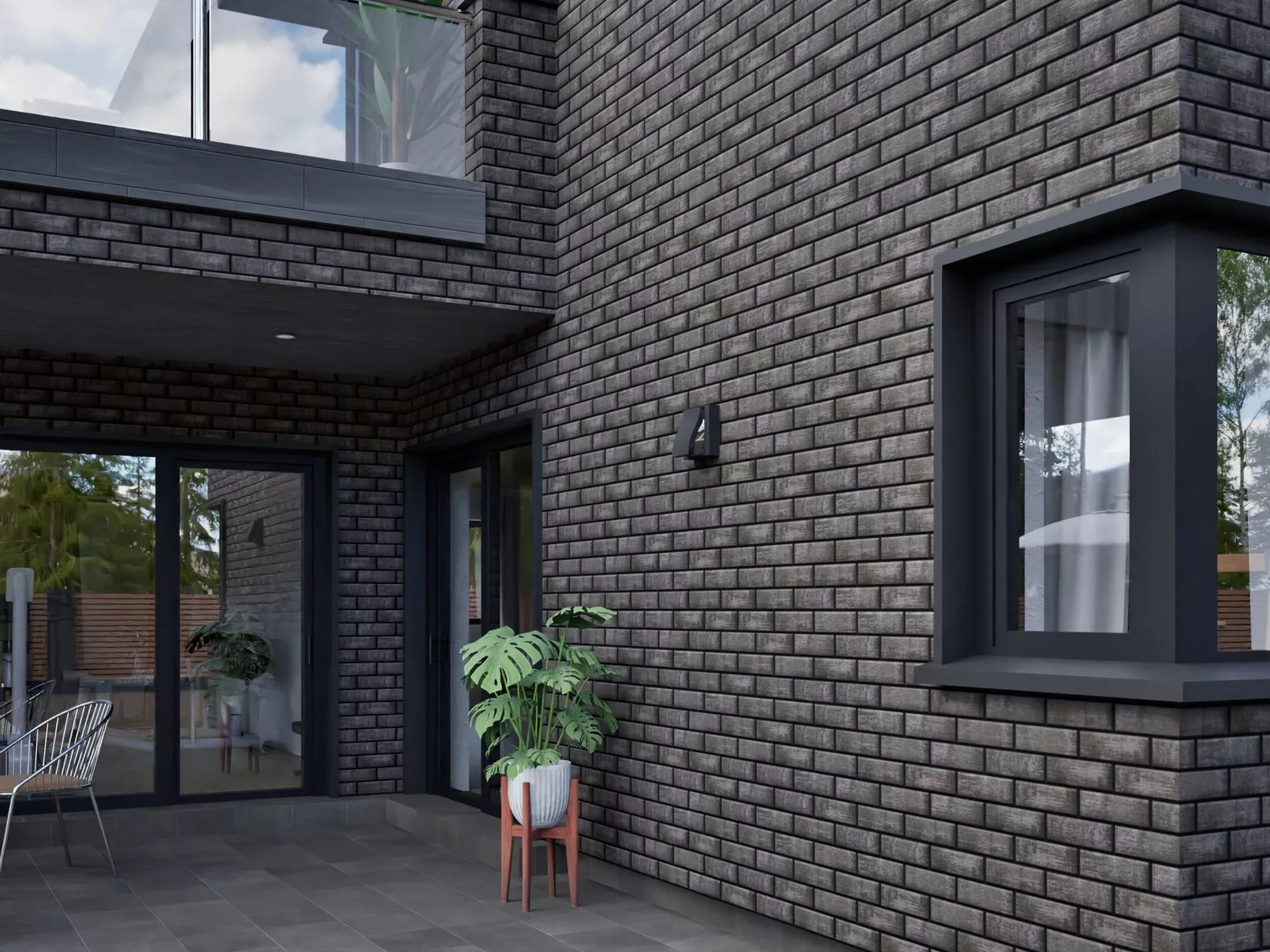 Клинкерная термопанель ППС Beryoza Ceramica Brick Wall Серый 0,53 м² — изображение 6