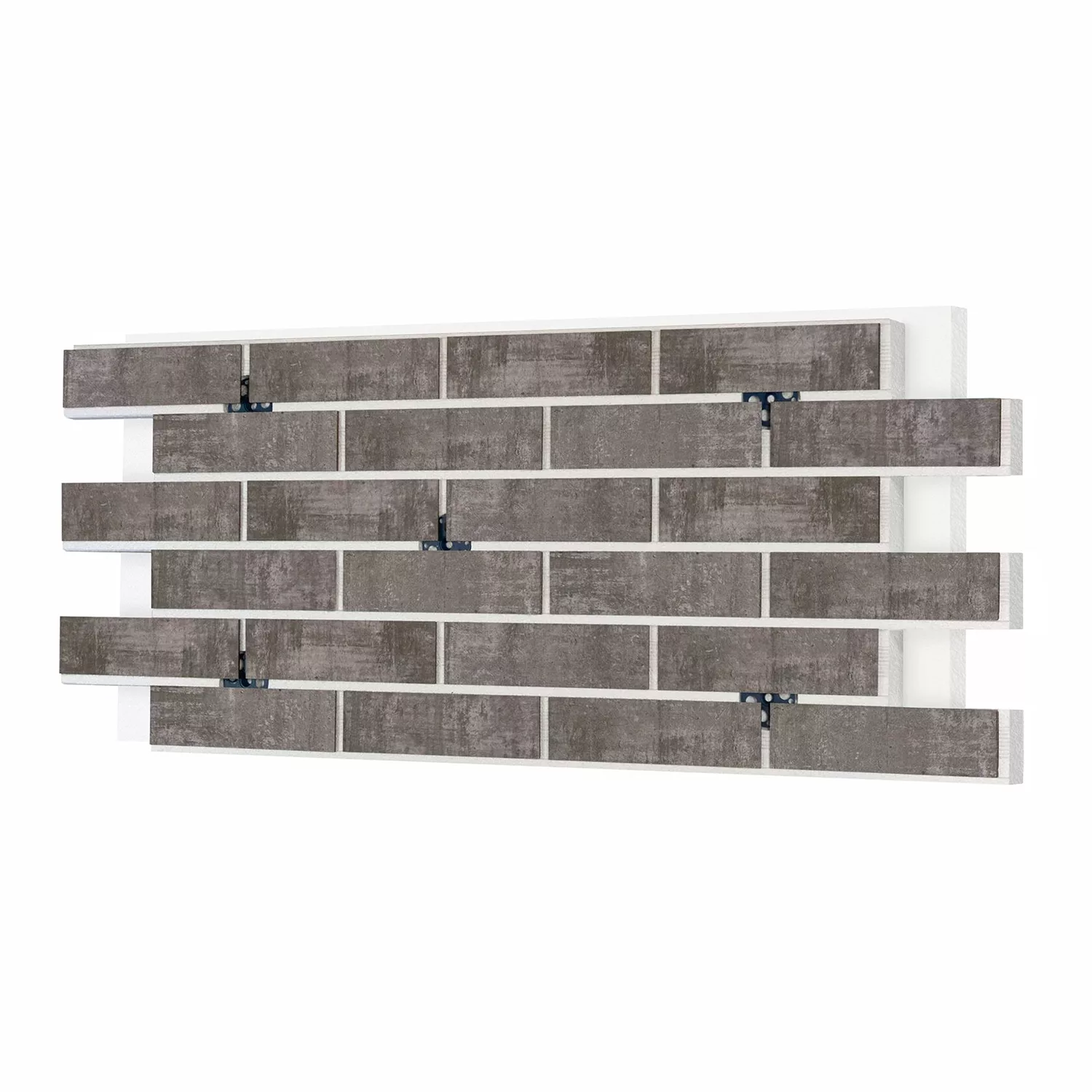 Клинкерная термопанель ППС Термоконтур Beryoza Ceramica Brick Wall Серый 0,53 м²